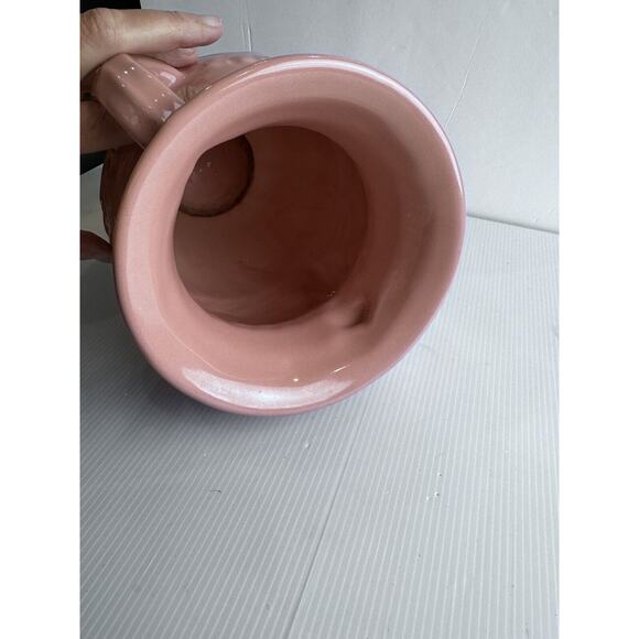 BEAUTIFUL VINTAGE ABINGDON ART POTTERY 153 ACANTHUS LEAF PINK WITH HANDLES VASE! - Picture 12 of 16
